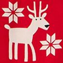 Women's Holiday HannaSoft™ T-Shirt Pajama Set in Dear Deer on Ribbon Red - swatch