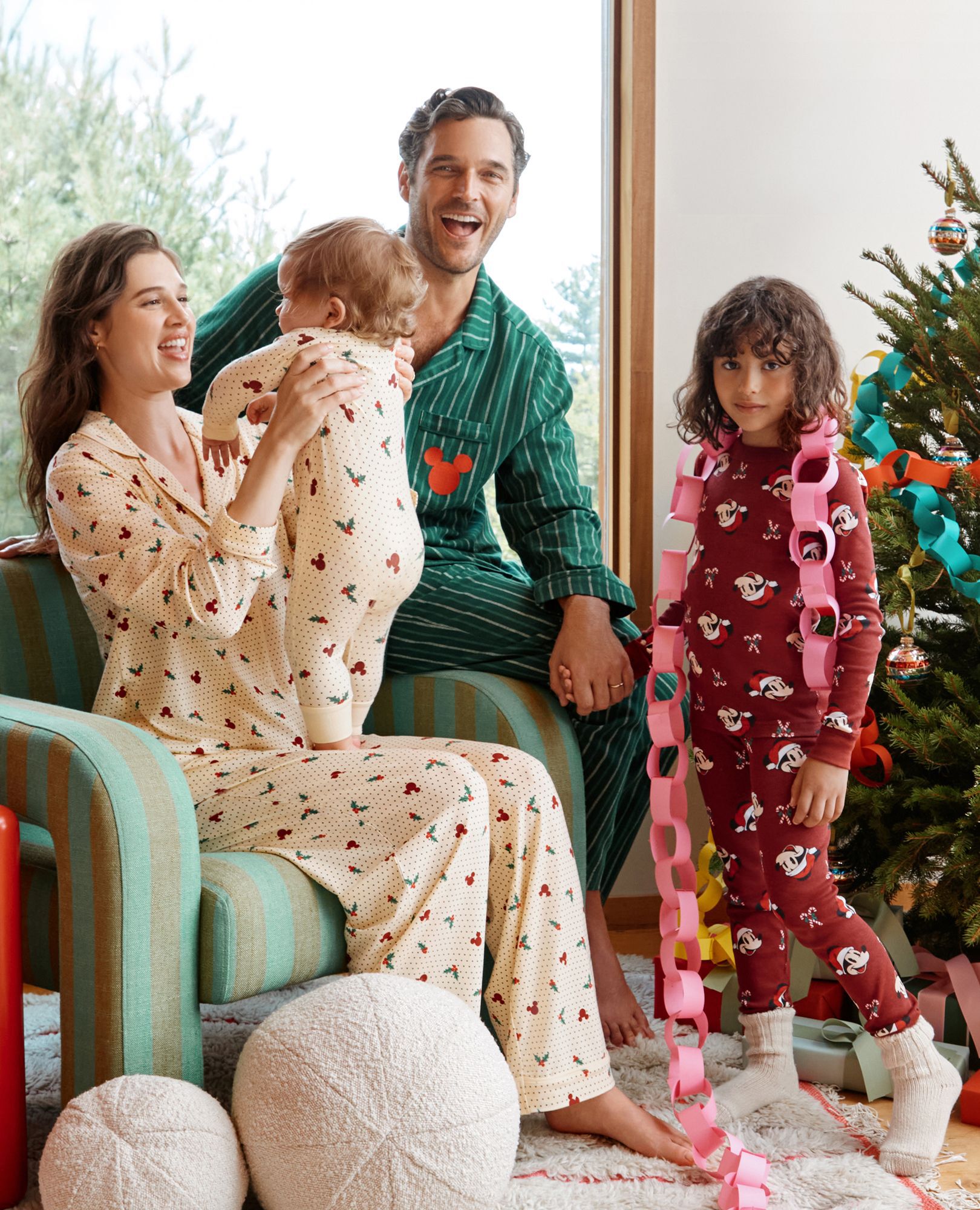 Disney Mickey Mouse Holiday HannaSoft™ Stretch Sleeper in Mickey Holly Berry - main