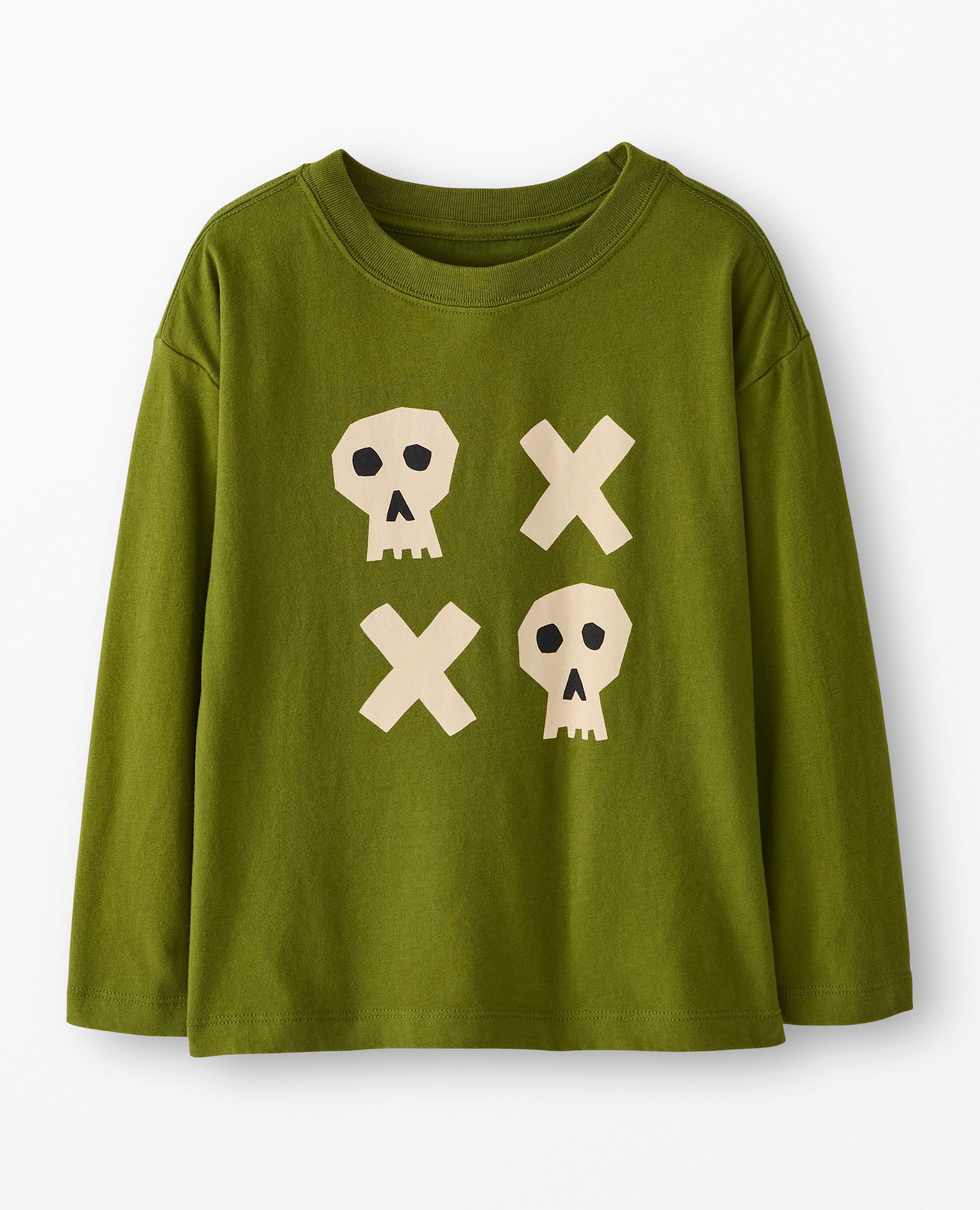 Halloween Long Sleeve Classic Fit Graphic T-Shirt in Tic Tac Skulls - main