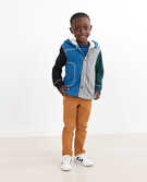 Sherpa Lined Colorblock Shirt Jacket In French Terry in Multi - main