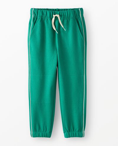 Slim Fit French Terry Double Knee Sweatpants in Gumdrop Green - main