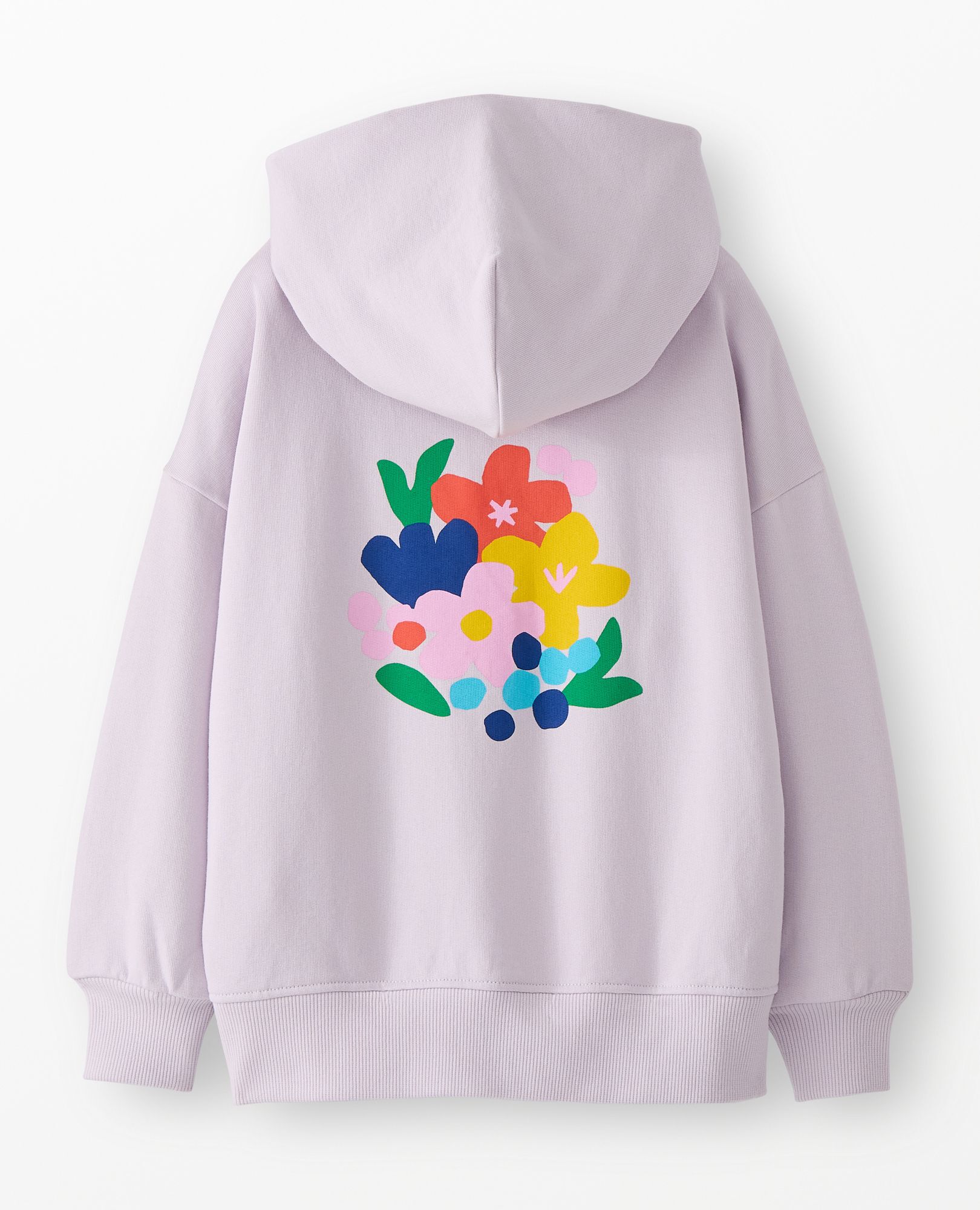 Oversized French Terry Graphic Hoodie in Orchid Hush - main