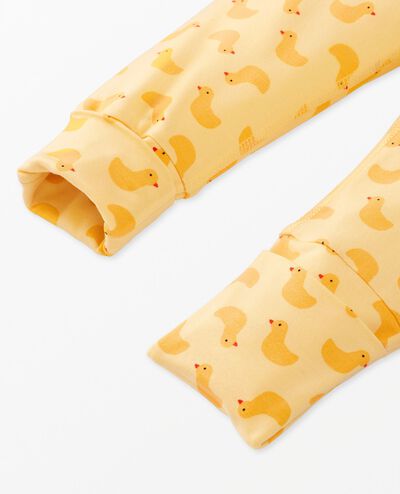 Baby Layette Wiggle Pants in HannaSoft™ in Pepper the Duck on Limoncello - main