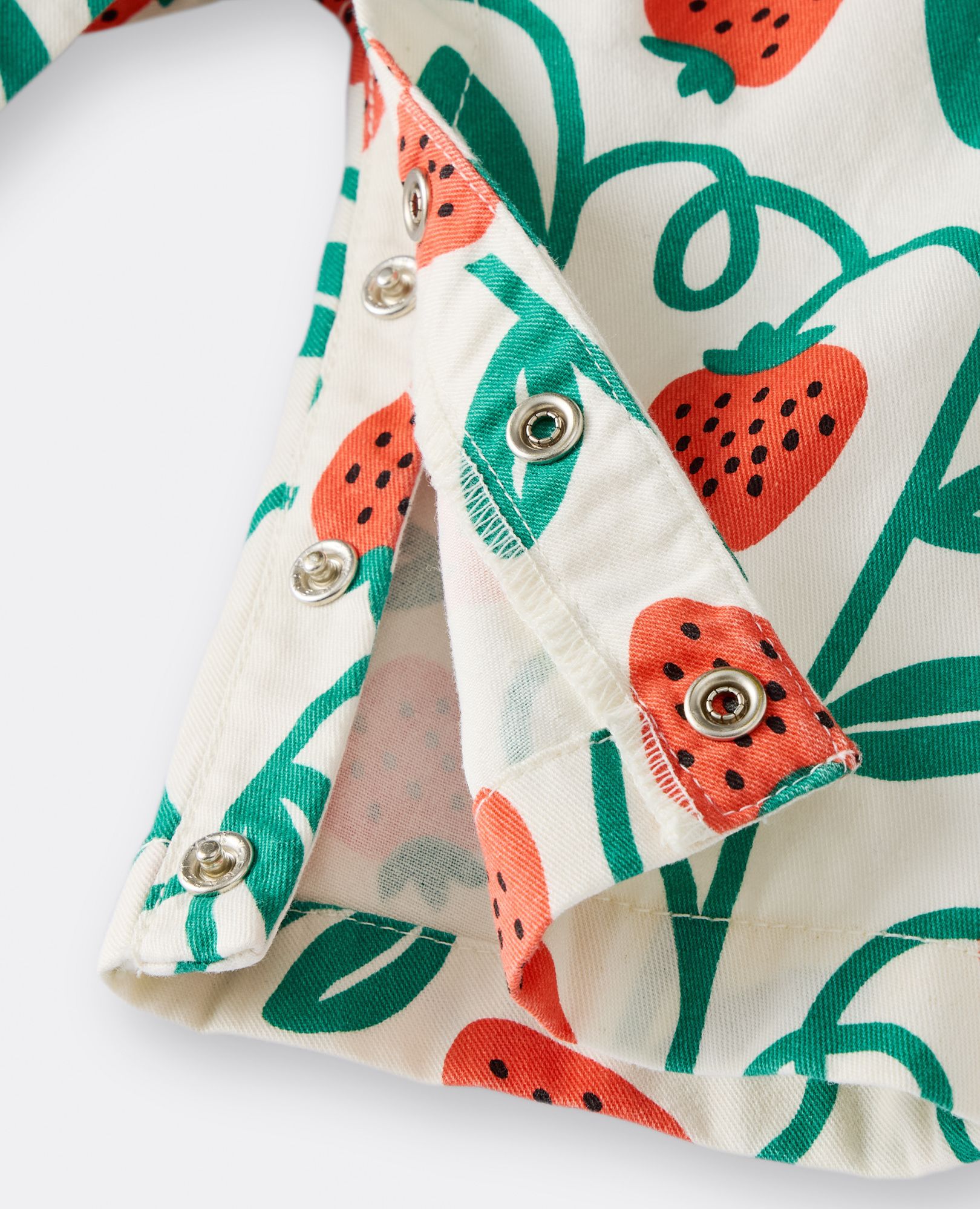 Baby Twill Overalls in Strawberry Season - main