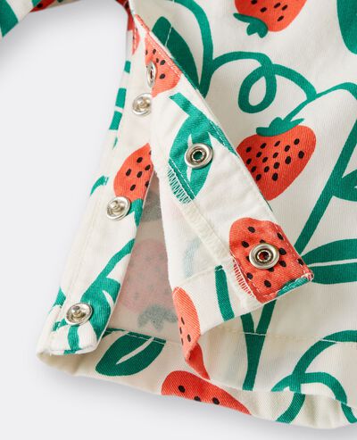 Baby Twill Overalls in Strawberry Season - main