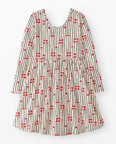 Long Sleeve Skater Dress with Pockets in Stripes of Love - main