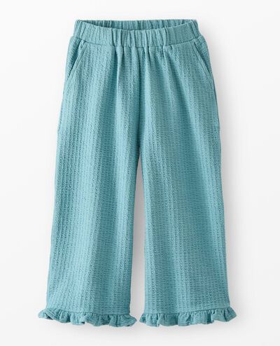 Crinkle Ruffle Pants in Cameo Blue - main