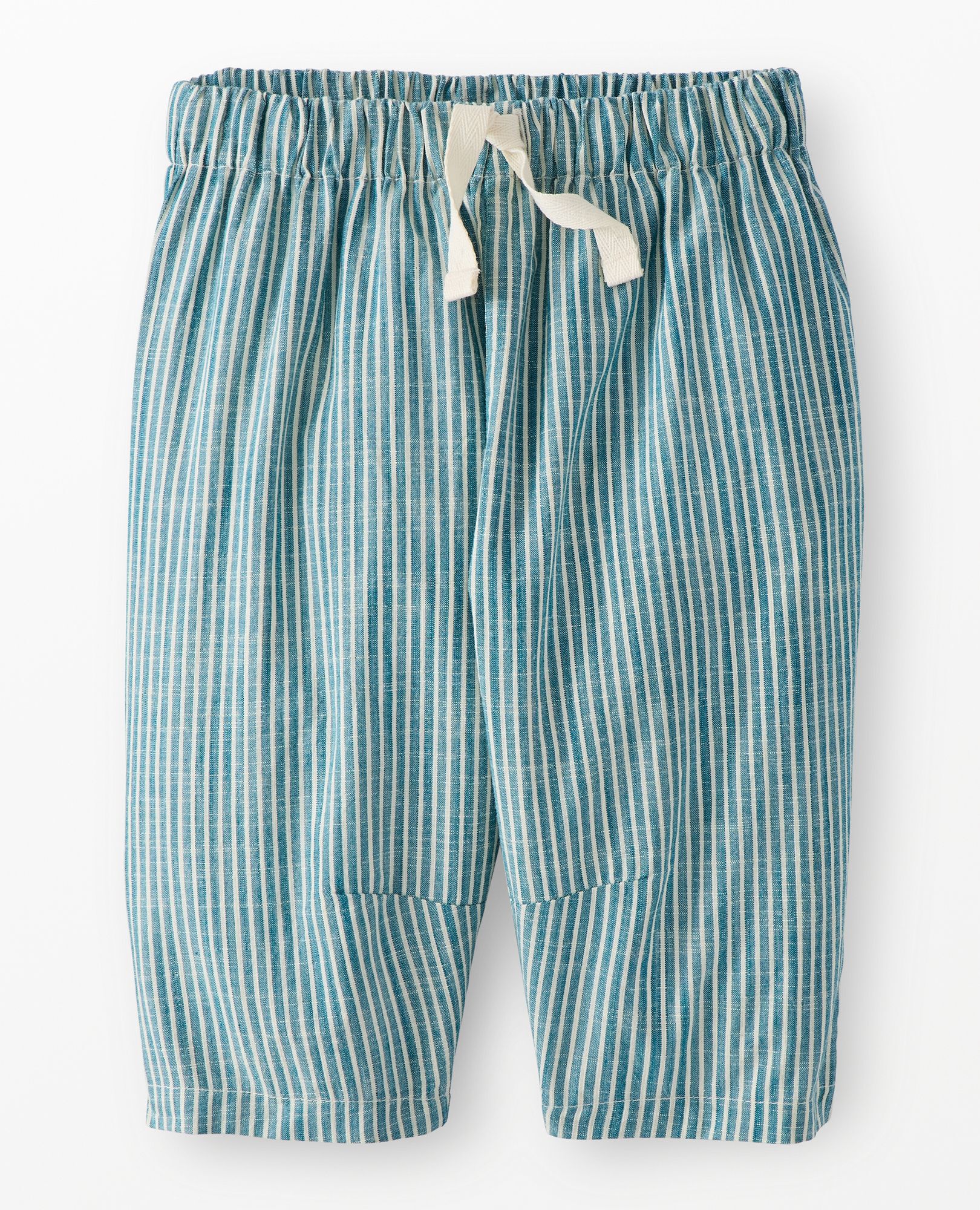 Baby Poplin Barrel Pants in Atlantic Blue/Ecru - main