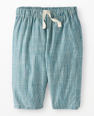 Baby Poplin Barrel Pants in Atlantic Blue/Ecru - main