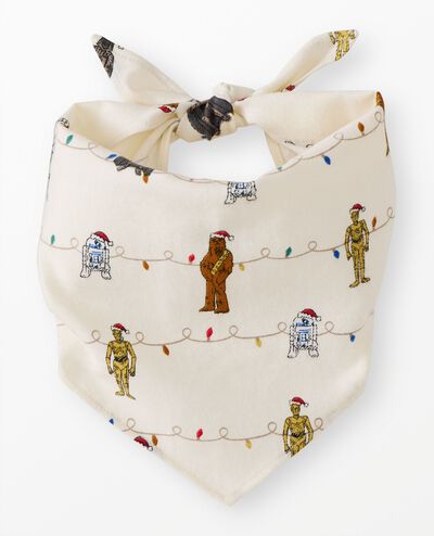 STAR WARS™ Holiday Flannel Dog Bandana in Star Wars String Lights on Ecru - main