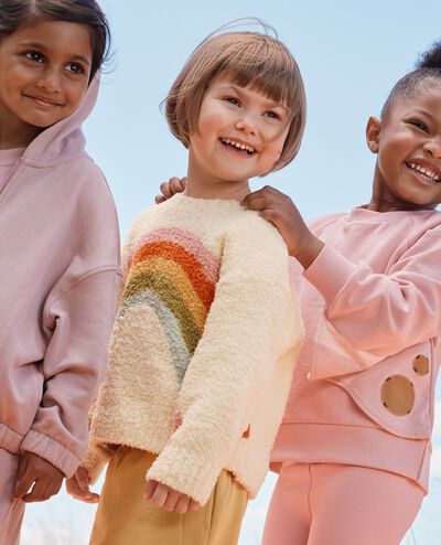 Marshmallow Graphic Sweater in Almond Oil - main