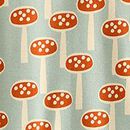 HannaJams™ Pajama Set in Mushrooms on Seafoam - swatch