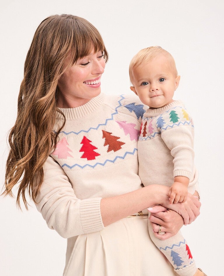 Hanna Andersson Baby Holiday Sweater Organic Cotton Mom And Baby Matching  Tie Dye Baby Holiday Sweater