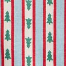 Adult Holiday Long John Pajama Pants in Tree Ribbons on Blue - swatch