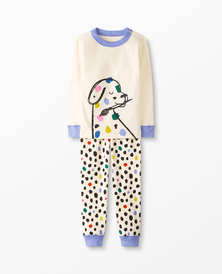 Character Long John Pajama Set in Dalmatian - main