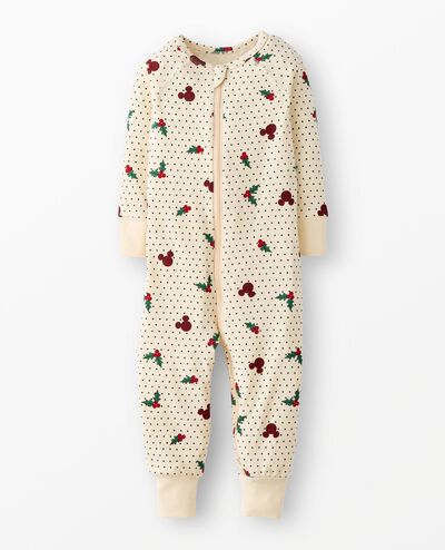 Disney Mickey Mouse Holiday HannaSoft™ Stretch Sleeper in Mickey Holly Berry - main