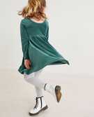 Velour Skater Dress in Juniper - main