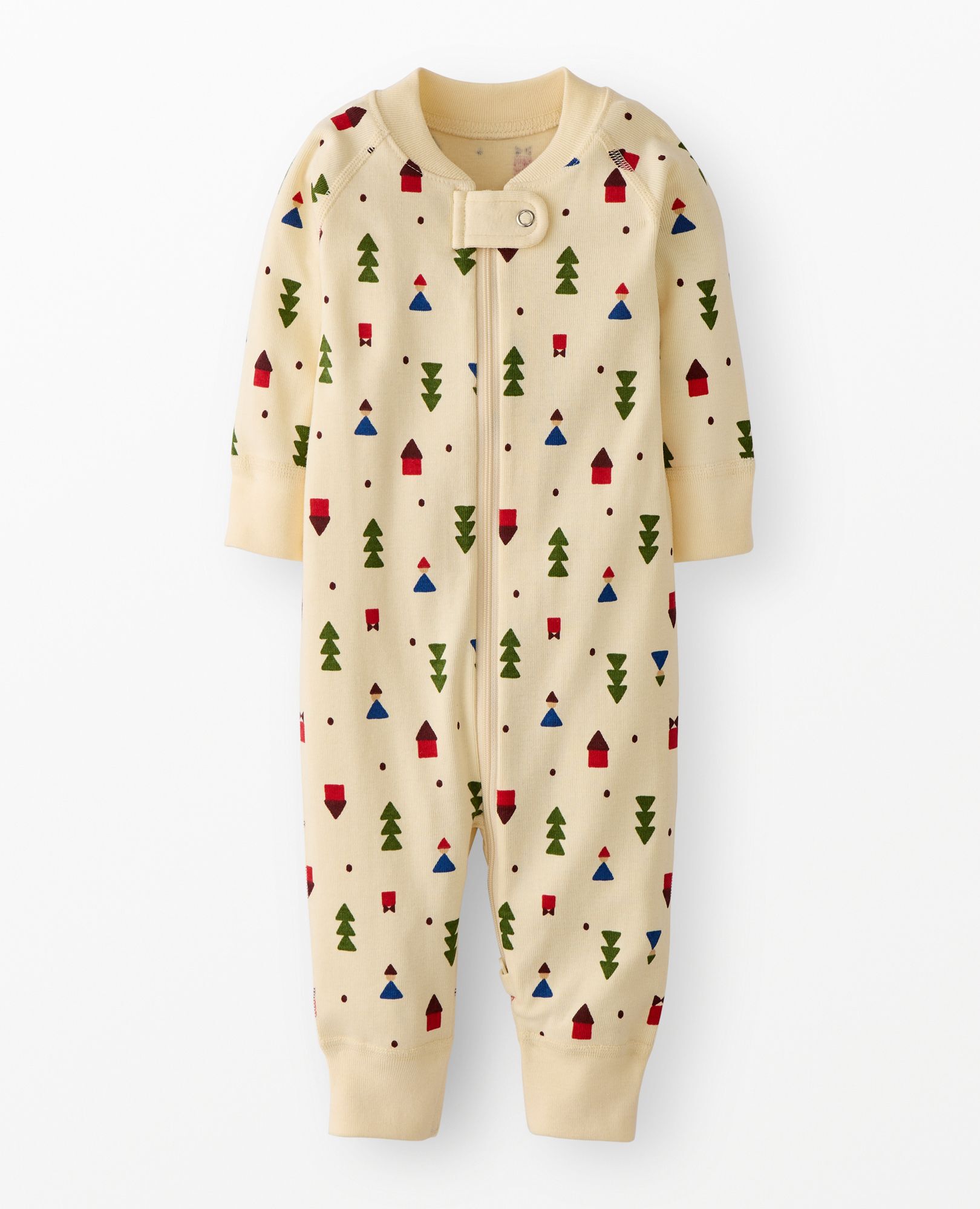 Holiday HannaJams™ Sleeper in Forest Gnomes on Almond Oil - main