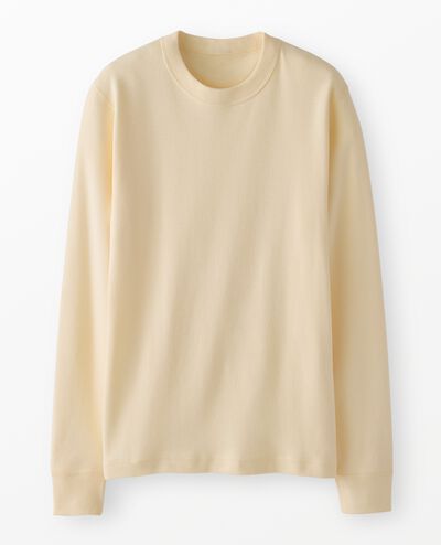 Adult Long John Pajama Top in Almond Oil - main