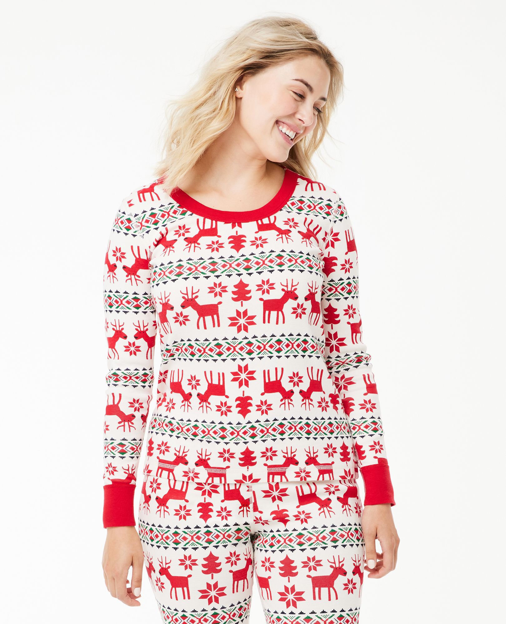 Women s Holiday Long John Pajama Top