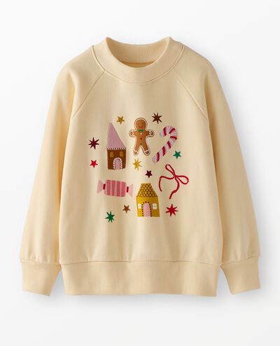 Holiday French Terry Graphic Sweatshirt in Candy Land - main