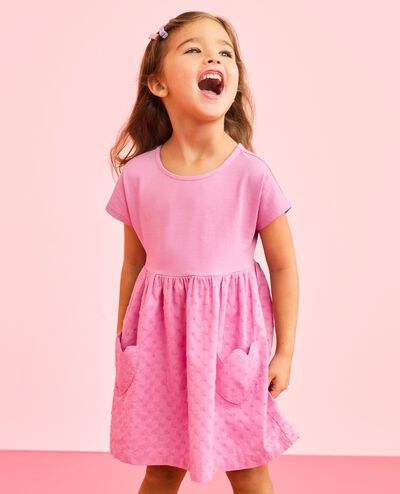 Dolman Sleeve Dress with Tulip Pockets in Echinacea - main