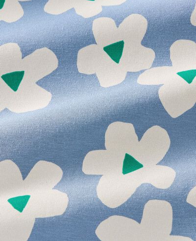 HannaSoft™ Stretch Sleeper in Ecru Flowers on Blue - main