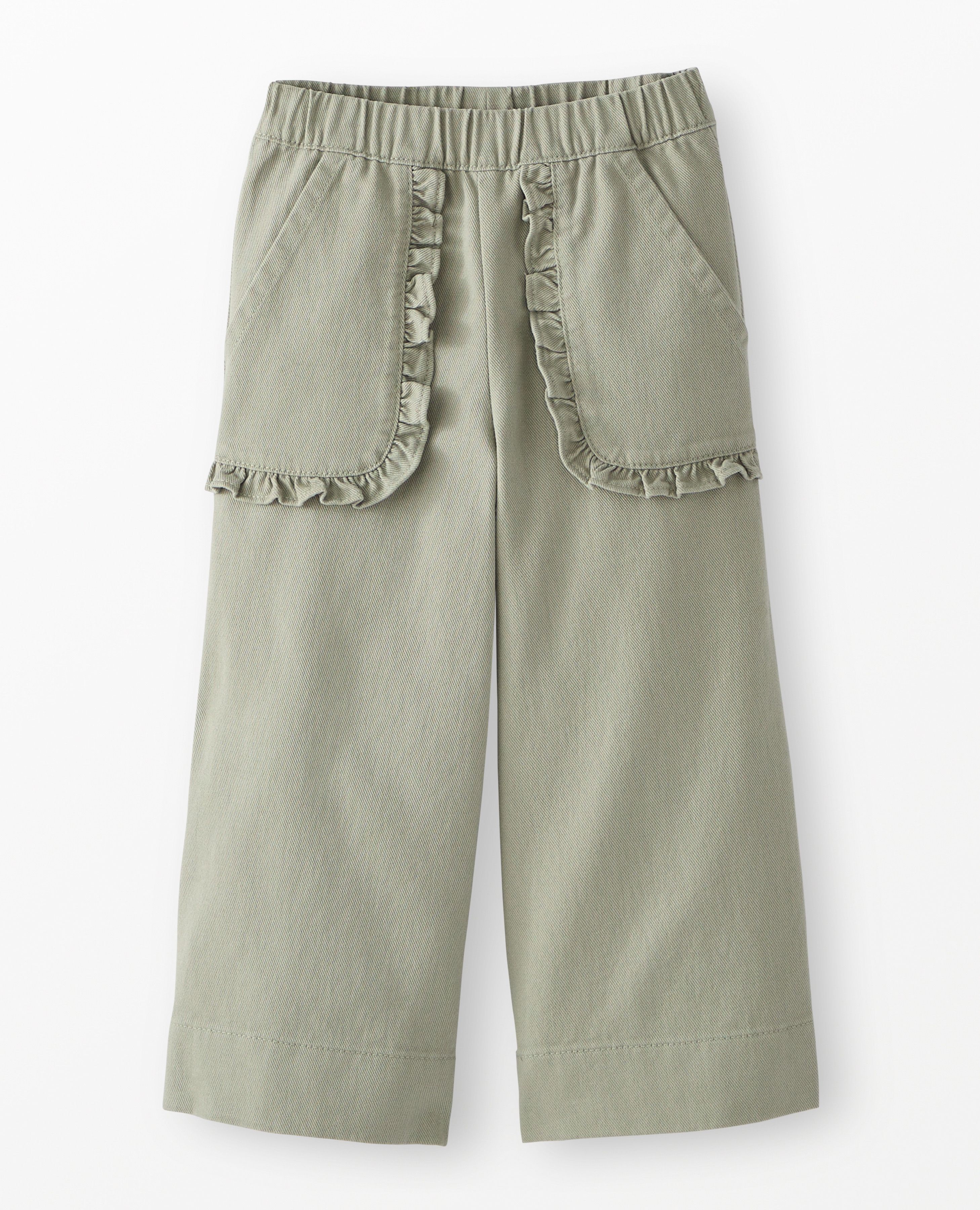 Twill Wide Leg Pants in Seagrass - main