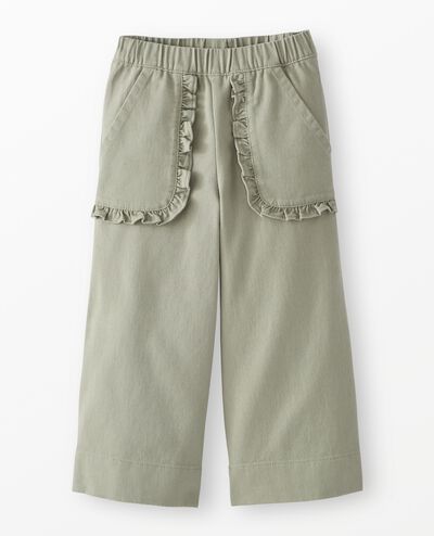 Twill Wide Leg Pants in Seagrass - main
