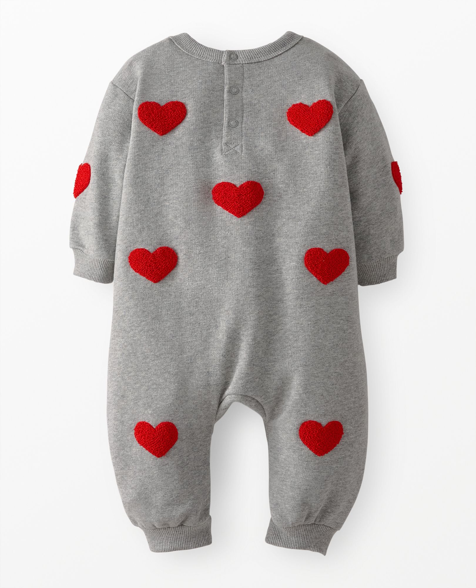 Baby Valentine's Oversized French Terry Romper | Hanna Andersson