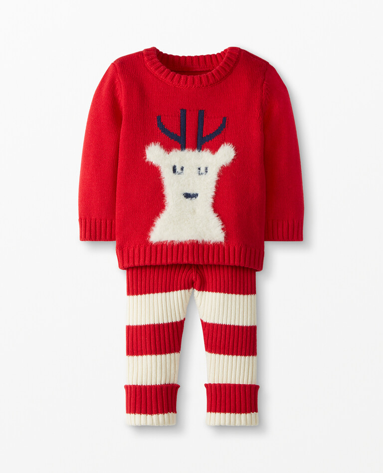 Baby Sweater Knit Top & Legging Set in Hanna Red - main