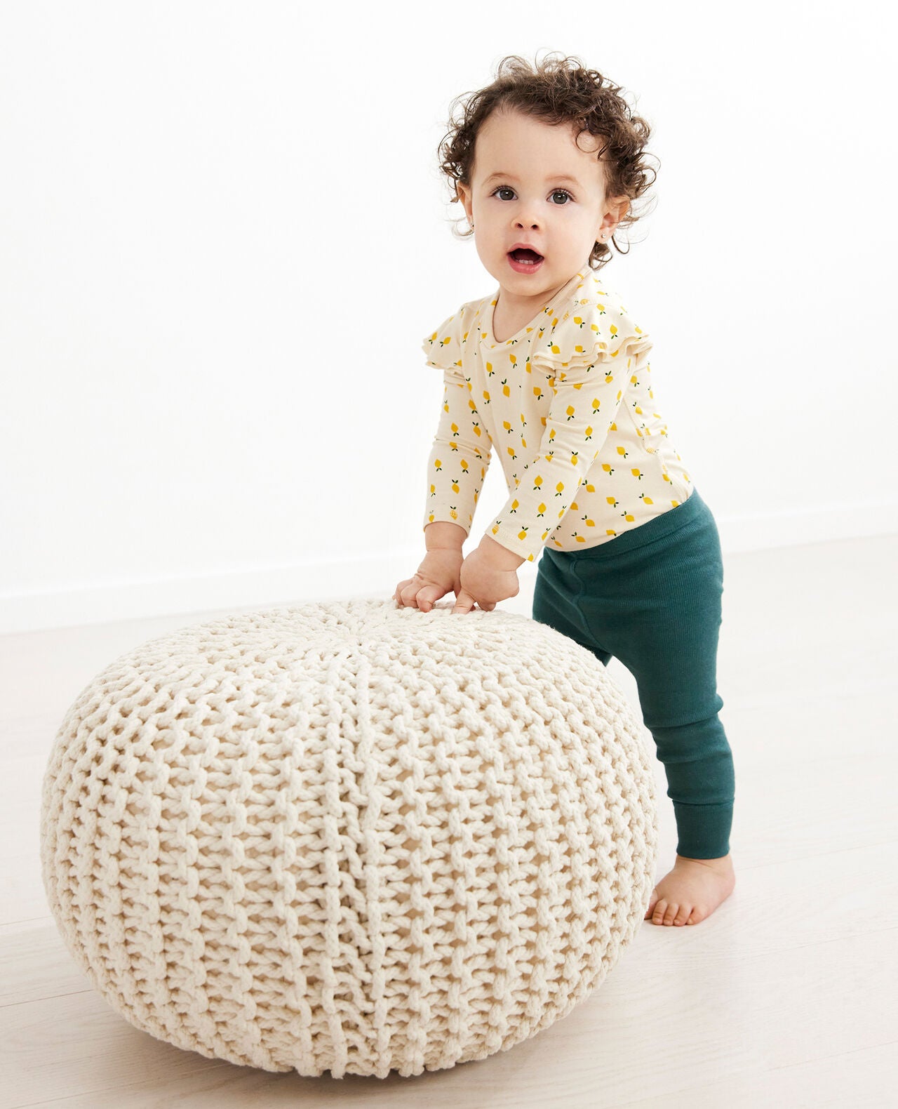 Baby Ribbed Leggings in Navy Blue - main