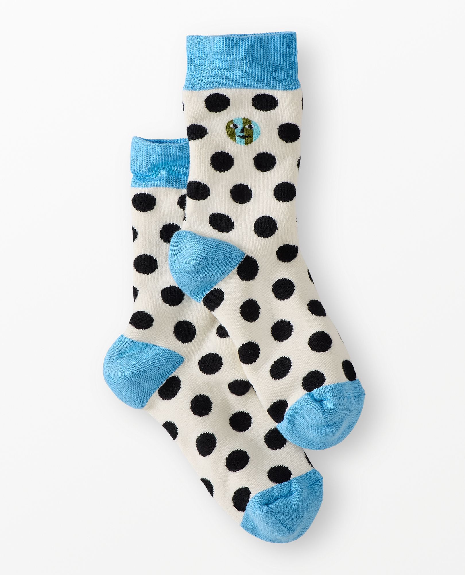 Adult Dusen Dusen Crew Socks in Dots on Sweet Corn - main