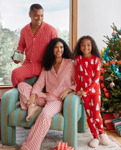 Women's Long Sleeve HannaSoft™ Pajama Set in Ribbon Red/Ecru - main