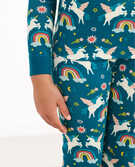 Long John Pajamas In Organic Cotton in Magical Unicorn - main