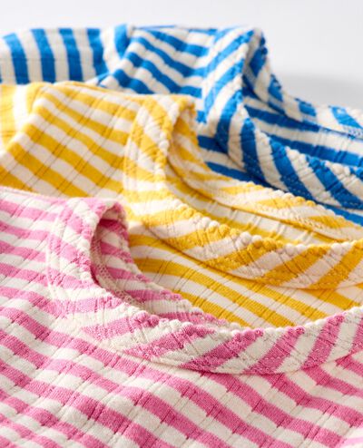 Pointelle Baby Doll T-Shirt in Swedish Sky/Ecru - main