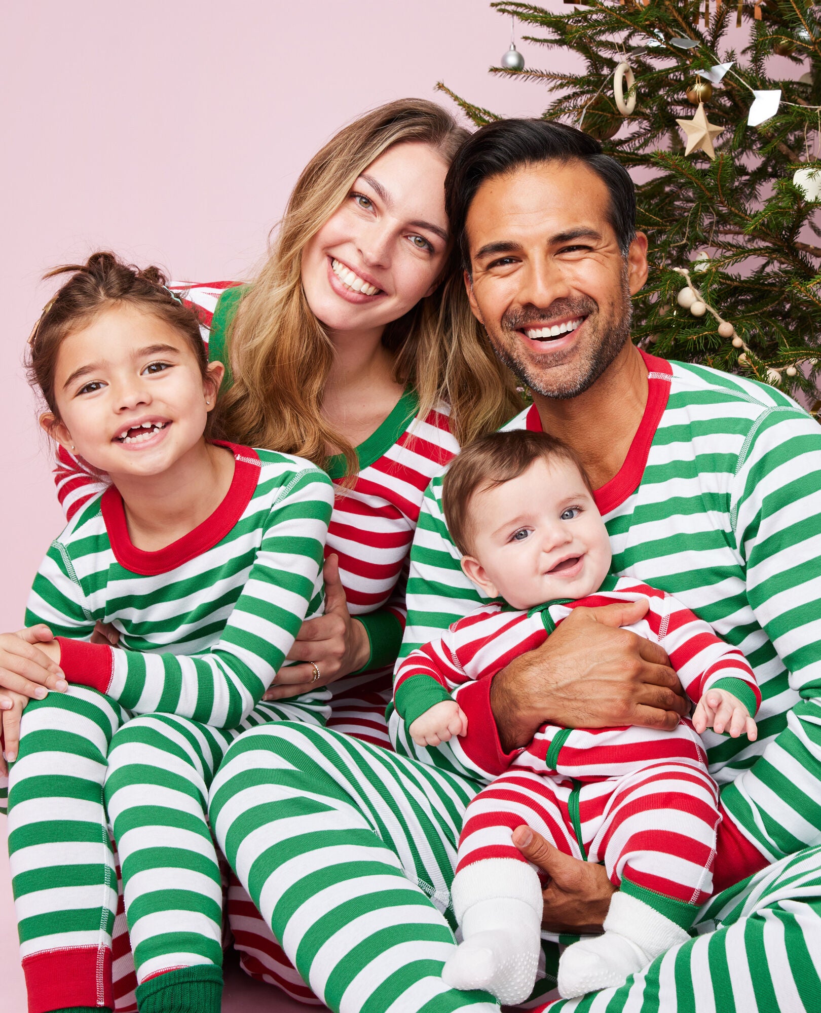 Striped matching family pajamas outlet