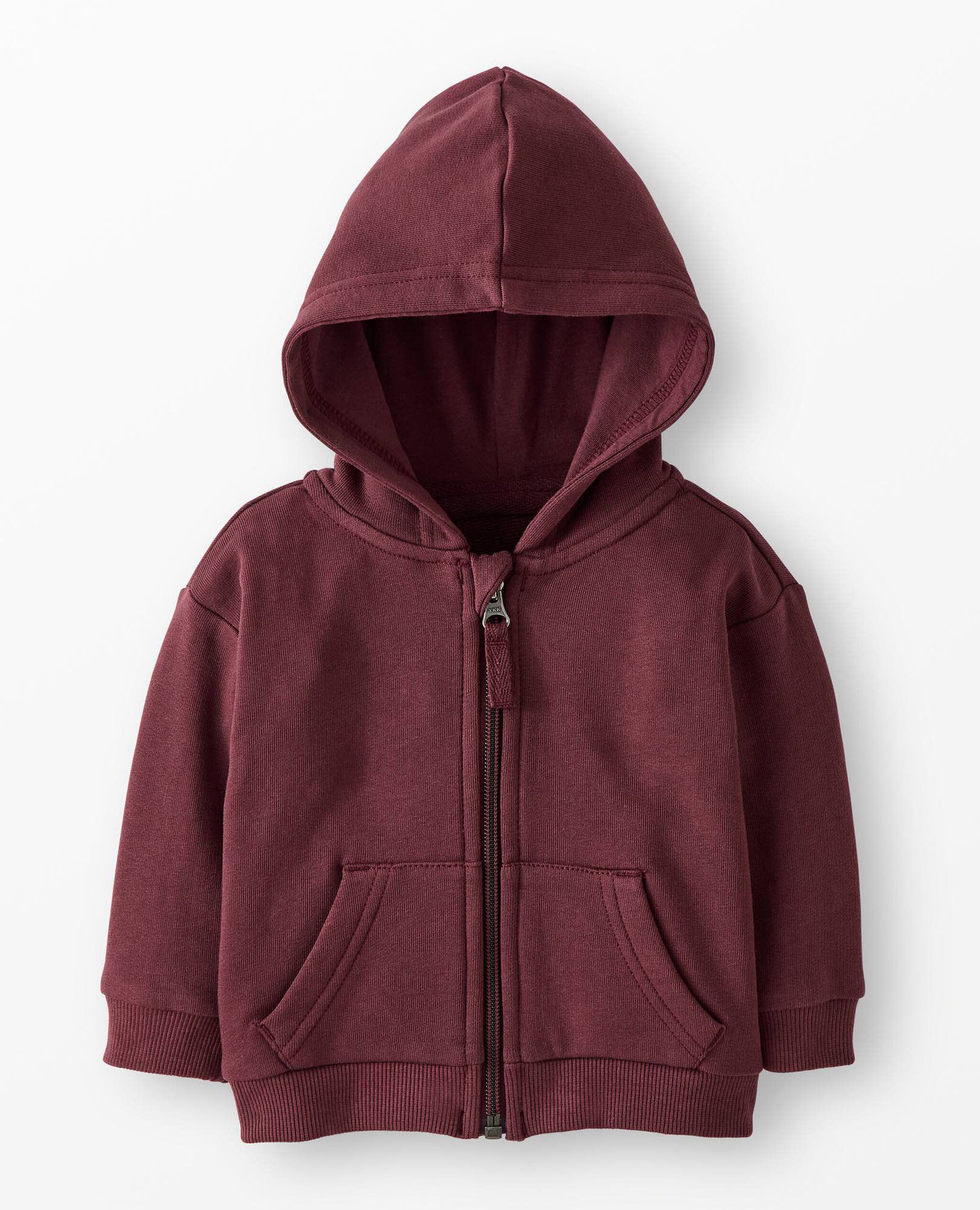 Baby French Terry Hoodie in Eggplant - main