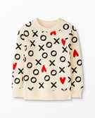 Valentines Print Sweatshirt In French Terry in Hugs And Hearts - main