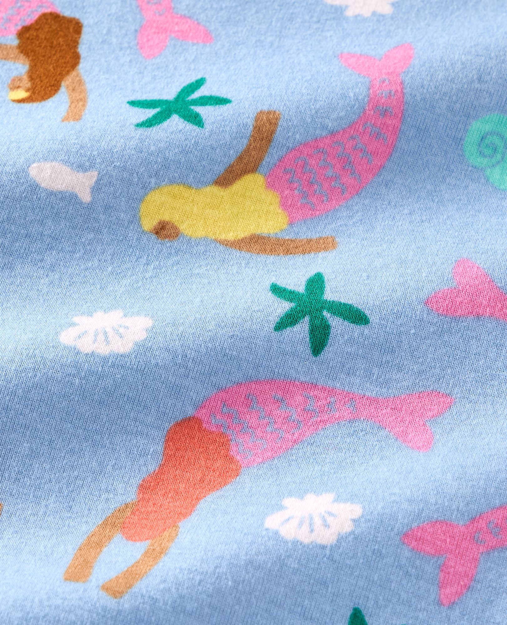 HannaJams™ Pajama Set in Floral Mermaids on Picnic Sky - main