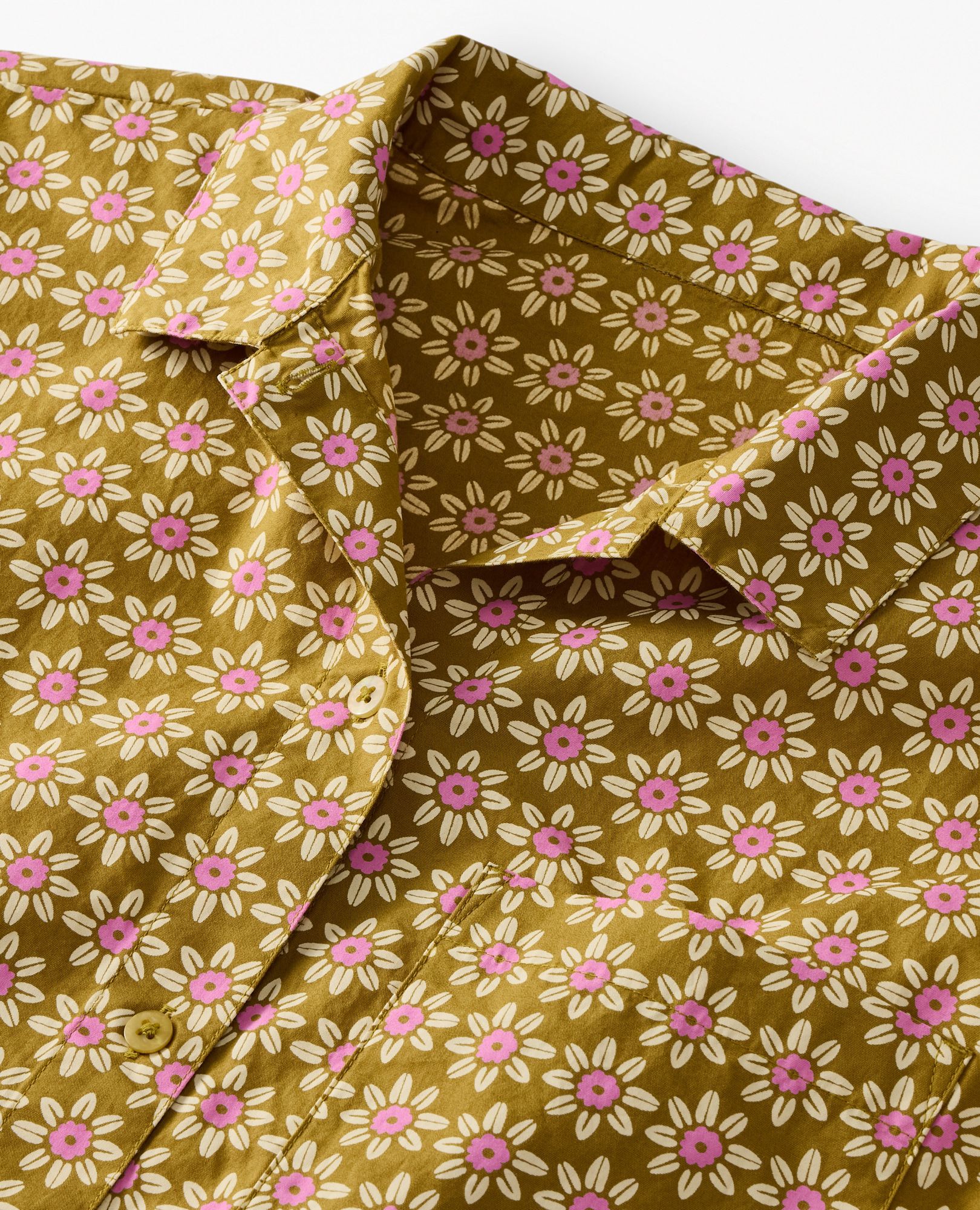 Women's Long Sleeve Poplin Pajama Set in Sweet Daisies - main