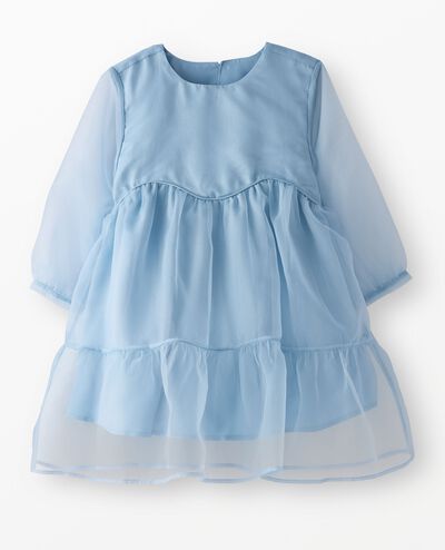 Organza Tiered Dress in Robin's Egg Blue - main