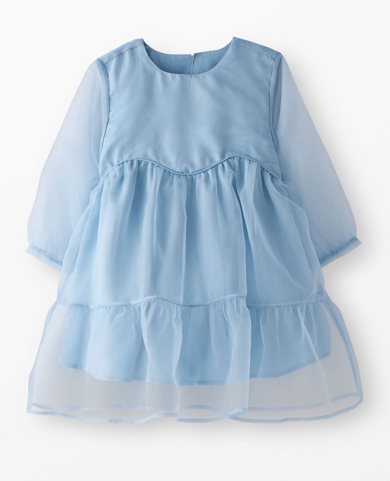 Organza Tiered Dress in Robin's Egg Blue - main