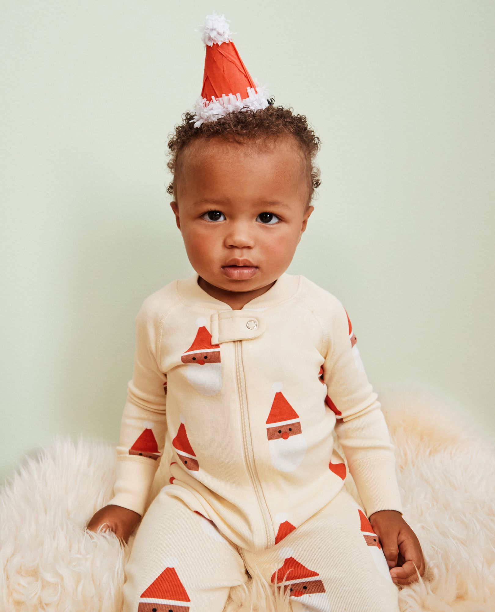 Holiday HannaJams™ Sleeper in Scandi Santa on Almond Oil - main