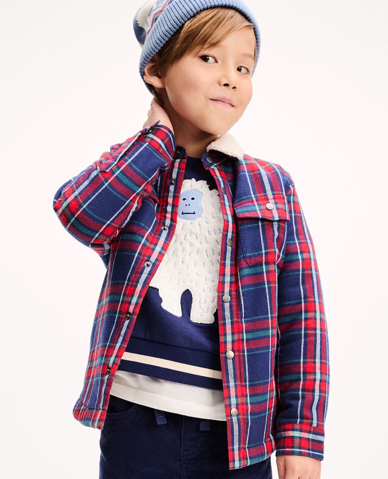 Faux Shearling Flannel Shirt
