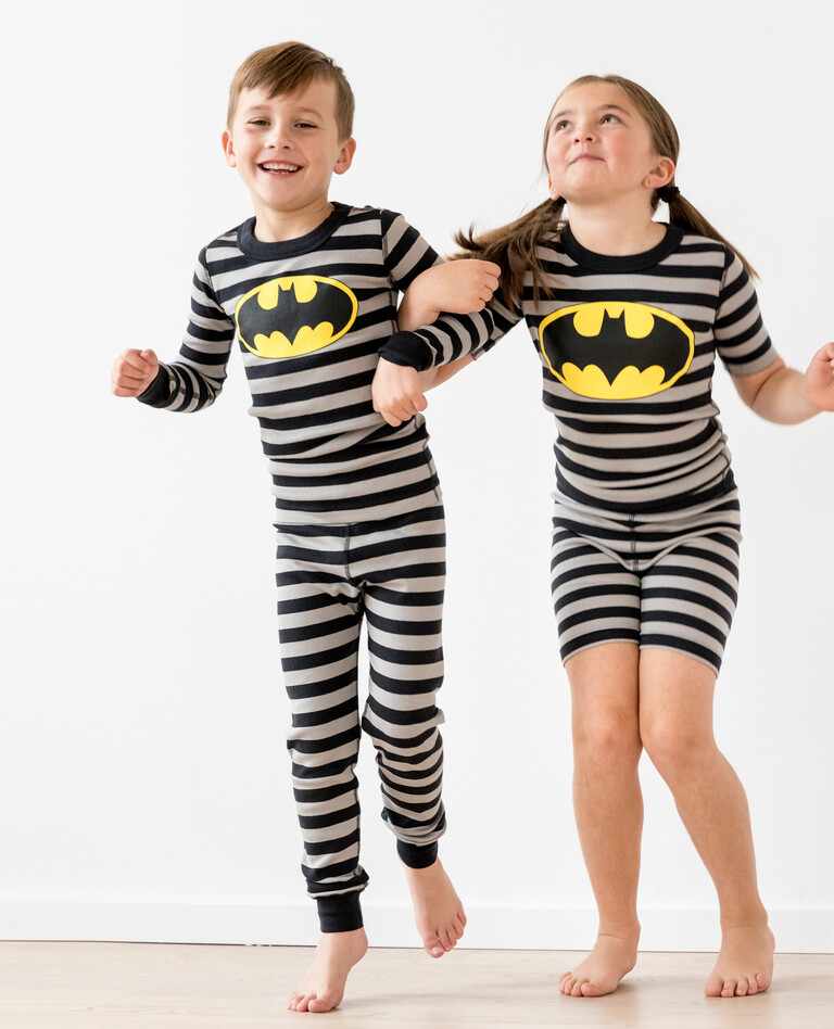 DC Batman™ Striped Long John Pajama Set in Black - main