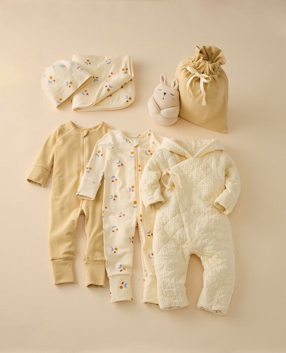 Girls' Almond Oil in Romper Is 100% Cotton - Size Baby 0-3 mos by Hanna Andersson