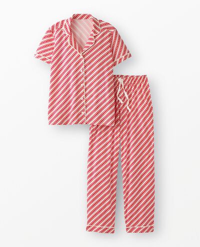 Women's Short Sleeve HannaSoft™ Pajama Set in Candy stripes - main