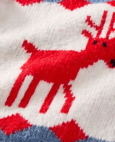 Women's Dear Deer Cardigan in Dear Deer on Blue - main
