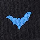 Halloween HannaSoft™ Stretch Sleeper in Blue Bats on Black - swatch